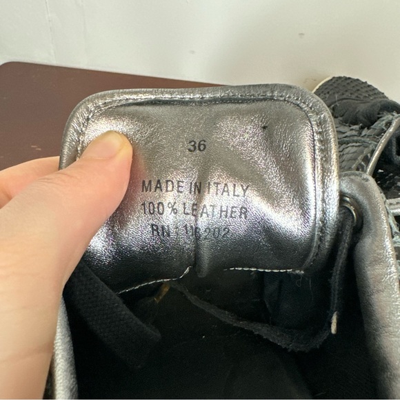 Zadig&Voltaire Women’s Python Leather Low sneakers - Size 5, black - Picture 8 of 10